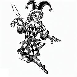 Dibujos para colorear: Arlequín - Dibujos para Colorear e Imprimir Gratis