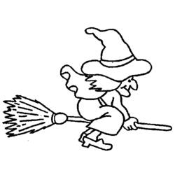 Dibujos para colorear: Bruja - Dibujos para Colorear e Imprimir Gratis