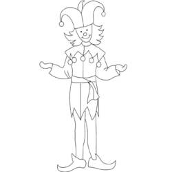 Dibujos para colorear: Bufón - Dibujos para Colorear e Imprimir Gratis