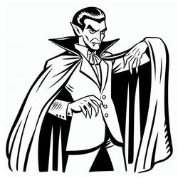 Dibujo para colorear: Drácula (Personajes de Fantasía y Aventura) #204049 - Dibujos para Colorear e Imprimir Gratis