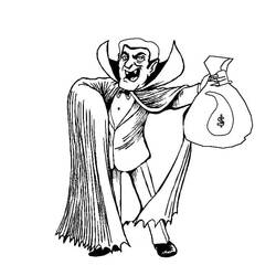 Dibujo para colorear: Drácula (Personajes de Fantasía y Aventura) #204060 - Dibujos para Colorear e Imprimir Gratis