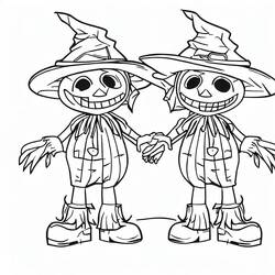 Dibujo para colorear: Espantapájaros (Personajes de Fantasía y Aventura) #187707 - Dibujos para Colorear e Imprimir Gratis