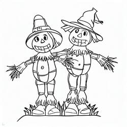 Dibujo para colorear: Espantapájaros (Personajes de Fantasía y Aventura) #187708 - Dibujos para Colorear e Imprimir Gratis