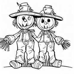 Dibujo para colorear: Espantapájaros (Personajes de Fantasía y Aventura) #187710 - Dibujos para Colorear e Imprimir Gratis
