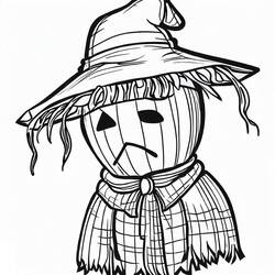 Dibujo para colorear: Espantapájaros (Personajes de Fantasía y Aventura) #187713 - Dibujos para Colorear e Imprimir Gratis