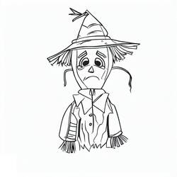Dibujo para colorear: Espantapájaros (Personajes de Fantasía y Aventura) #187715 - Dibujos para Colorear e Imprimir Gratis