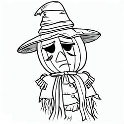 Dibujo para colorear: Espantapájaros (Personajes de Fantasía y Aventura) #187716 - Dibujos para Colorear e Imprimir Gratis