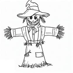 Dibujo para colorear: Espantapájaros (Personajes de Fantasía y Aventura) #187720 - Dibujos para Colorear e Imprimir Gratis