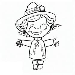 Dibujo para colorear: Espantapájaros (Personajes de Fantasía y Aventura) #187721 - Dibujos para Colorear e Imprimir Gratis