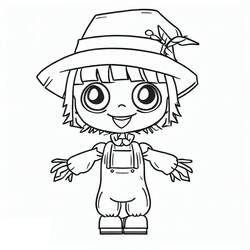 Dibujo para colorear: Espantapájaros (Personajes de Fantasía y Aventura) #187722 - Dibujos para Colorear e Imprimir Gratis