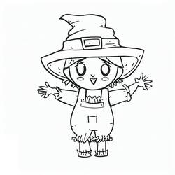 Dibujo para colorear: Espantapájaros (Personajes de Fantasía y Aventura) #187723 - Dibujos para Colorear e Imprimir Gratis