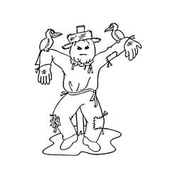 Dibujo para colorear: Espantapájaros (Personajes de Fantasía y Aventura) #187724 - Dibujos para Colorear e Imprimir Gratis