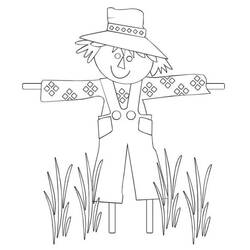 Dibujo para colorear: Espantapájaros (Personajes de Fantasía y Aventura) #187725 - Dibujos para Colorear e Imprimir Gratis