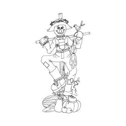 Dibujo para colorear: Espantapájaros (Personajes de Fantasía y Aventura) #187728 - Dibujos para Colorear e Imprimir Gratis