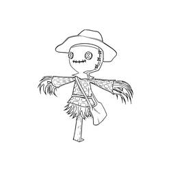 Dibujo para colorear: Espantapájaros (Personajes de Fantasía y Aventura) #187731 - Dibujos para Colorear e Imprimir Gratis