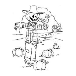 Dibujos para colorear: Espantapájaros - Dibujos para Colorear e Imprimir Gratis