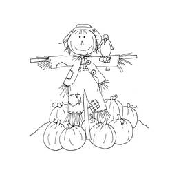 Dibujo para colorear: Espantapájaros (Personajes de Fantasía y Aventura) #187733 - Dibujos para Colorear e Imprimir Gratis