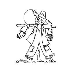 Dibujo para colorear: Espantapájaros (Personajes de Fantasía y Aventura) #187734 - Dibujos para Colorear e Imprimir Gratis