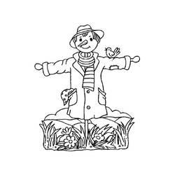 Dibujo para colorear: Espantapájaros (Personajes de Fantasía y Aventura) #187736 - Dibujos para Colorear e Imprimir Gratis