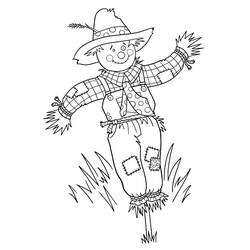 Dibujo para colorear: Espantapájaros (Personajes de Fantasía y Aventura) #187737 - Dibujos para Colorear e Imprimir Gratis