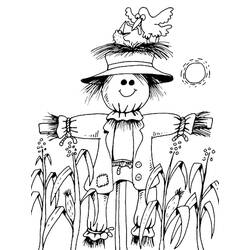 Dibujo para colorear: Espantapájaros (Personajes de Fantasía y Aventura) #187738 - Dibujos para Colorear e Imprimir Gratis