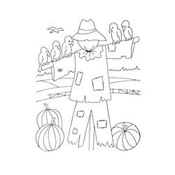 Dibujo para colorear: Espantapájaros (Personajes de Fantasía y Aventura) #187739 - Dibujos para Colorear e Imprimir Gratis