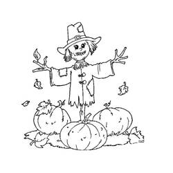 Dibujo para colorear: Espantapájaros (Personajes de Fantasía y Aventura) #187740 - Dibujos para Colorear e Imprimir Gratis