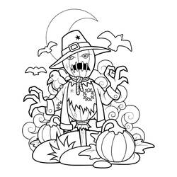 Dibujo para colorear: Espantapájaros (Personajes de Fantasía y Aventura) #187741 - Dibujos para Colorear e Imprimir Gratis