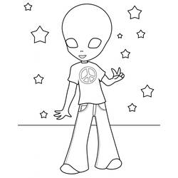 Dibujo para colorear: Extranjero (Personajes de Fantasía y Aventura) #94653 - Dibujos para Colorear e Imprimir Gratis