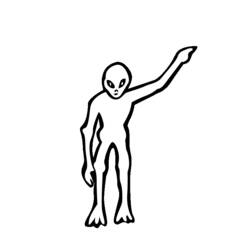 Dibujo para colorear: Extranjero (Personajes de Fantasía y Aventura) #94697 - Dibujos para Colorear e Imprimir Gratis
