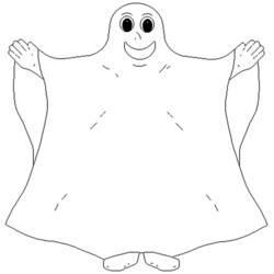 Dibujo para colorear: Fantasma (Personajes de Fantasía y Aventura) #95528 - Dibujos para Colorear e Imprimir Gratis