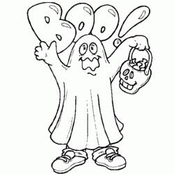 Dibujo para colorear: Fantasma (Personajes de Fantasía y Aventura) #95536 - Dibujos para Colorear e Imprimir Gratis