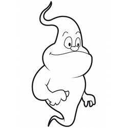 Dibujo para colorear: Fantasma (Personajes de Fantasía y Aventura) #95550 - Dibujos para Colorear e Imprimir Gratis