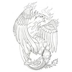 Dibujos para colorear: Fénix - Dibujos para Colorear e Imprimir Gratis