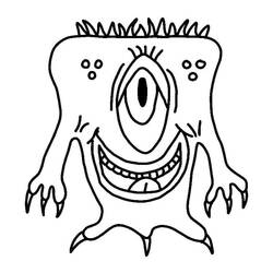 Dibujo para colorear: Monstruo (Personajes de Fantasía y Aventura) #183712 - Dibujos para Colorear e Imprimir Gratis