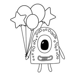 Dibujo para colorear: Monstruo (Personajes de Fantasía y Aventura) #183722 - Dibujos para Colorear e Imprimir Gratis