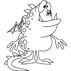 Dibujo para colorear: Monstruo (Personajes de Fantasía y Aventura) #183723 - Dibujos para Colorear e Imprimir Gratis