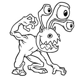 Dibujo para colorear: Monstruo (Personajes de Fantasía y Aventura) #183726 - Dibujos para Colorear e Imprimir Gratis