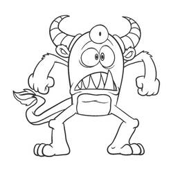 Dibujo para colorear: Monstruo (Personajes de Fantasía y Aventura) #183727 - Dibujos para Colorear e Imprimir Gratis