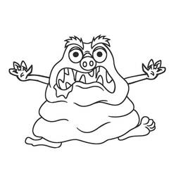 Dibujo para colorear: Monstruo (Personajes de Fantasía y Aventura) #183729 - Dibujos para Colorear e Imprimir Gratis