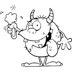 Dibujo para colorear: Monstruo (Personajes de Fantasía y Aventura) #183730 - Dibujos para Colorear e Imprimir Gratis