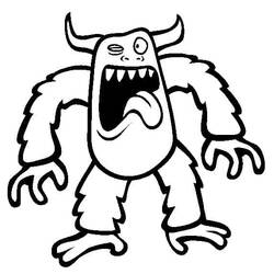 Dibujo para colorear: Monstruo (Personajes de Fantasía y Aventura) #183732 - Dibujos para Colorear e Imprimir Gratis