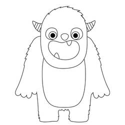 Dibujo para colorear: Monstruo (Personajes de Fantasía y Aventura) #183734 - Dibujos para Colorear e Imprimir Gratis