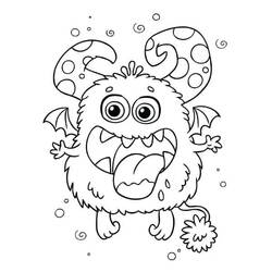 Dibujo para colorear: Monstruo (Personajes de Fantasía y Aventura) #183737 - Dibujos para Colorear e Imprimir Gratis