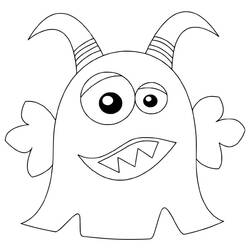 Dibujo para colorear: Monstruo (Personajes de Fantasía y Aventura) #183738 - Dibujos para Colorear e Imprimir Gratis