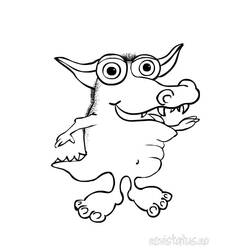 Dibujo para colorear: Monstruo (Personajes de Fantasía y Aventura) #183740 - Dibujos para Colorear e Imprimir Gratis