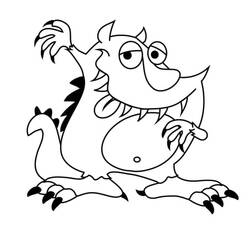 Dibujo para colorear: Monstruo (Personajes de Fantasía y Aventura) #183743 - Dibujos para Colorear e Imprimir Gratis