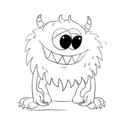 Dibujo para colorear: Monstruo (Personajes de Fantasía y Aventura) #183744 - Dibujos para Colorear e Imprimir Gratis