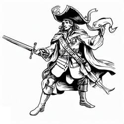 Dibujos para colorear: Mosquetero - Dibujos para Colorear e Imprimir Gratis