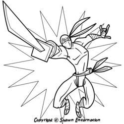 Dibujo para colorear: Ninja (Personajes de Fantasía y Aventura) #147909 - Dibujos para Colorear e Imprimir Gratis